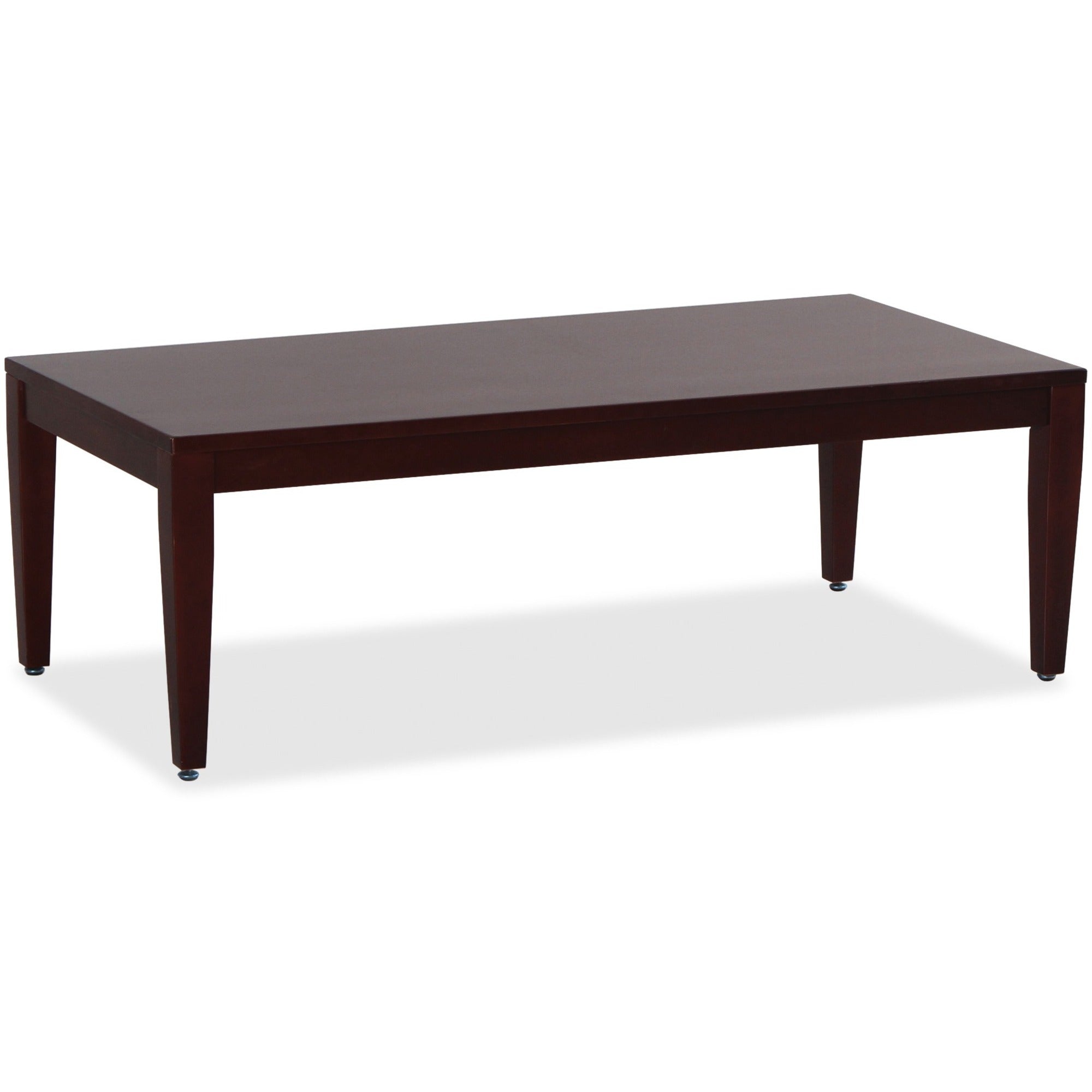 Lorell Solid Wood Coffee Table - For - Table TopRectangle Top - Four Leg Base - Traditional Style - 4 Legs - 47.50" Table Top Length x 23.60" Table Top Width x 42.50" Table Top Depth - 15.75" Height x 23.63" Width x 47.25" Depth - Assembly Required - - 