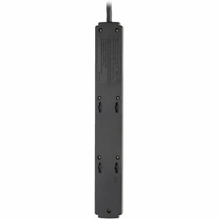 Protect It! Surge Protector, 6 AC Outlets/2 USB Ports, 6 ft Cord, 990 J, Black