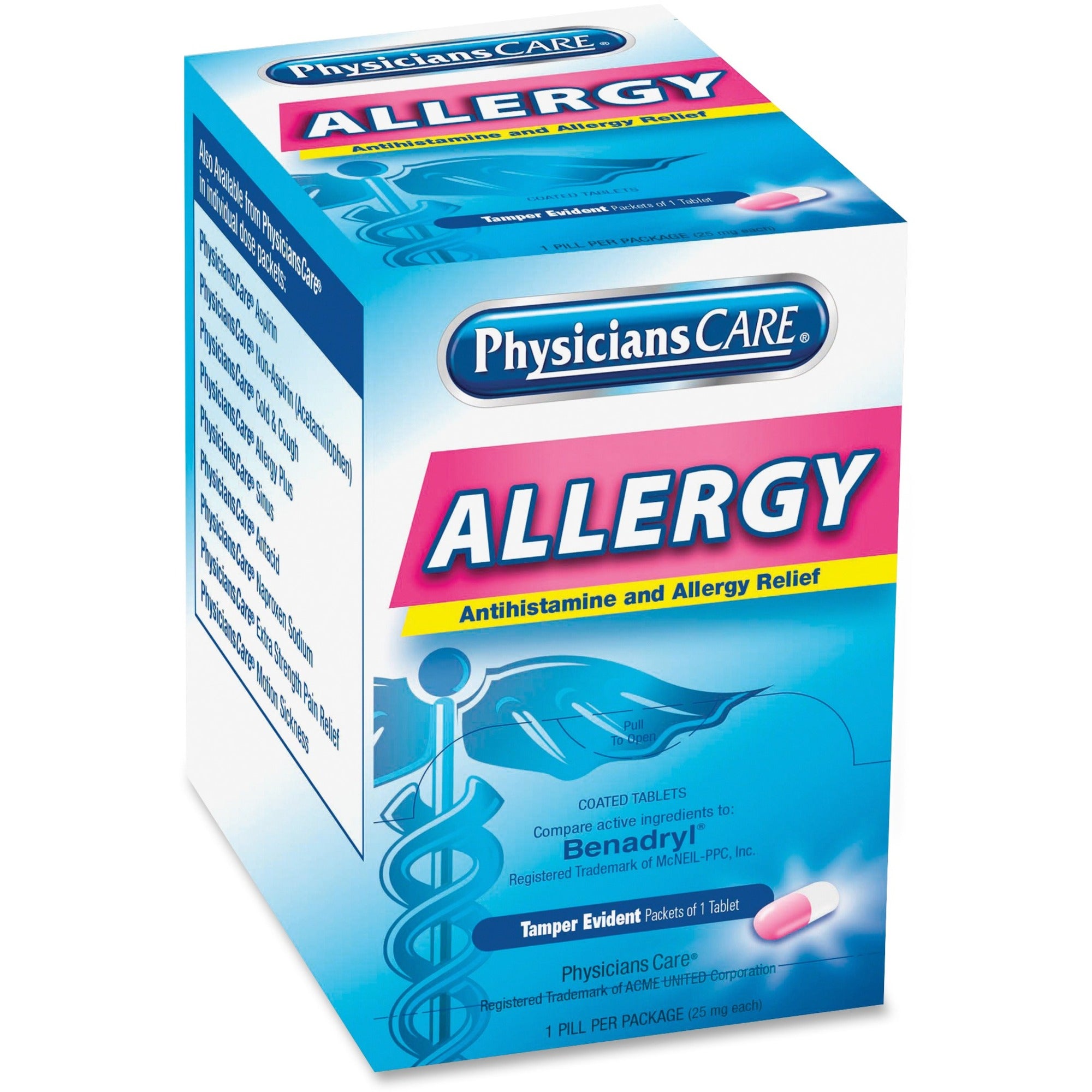 PhysiciansCare Allergy Relief Tablets - For Allergy - 50 / Box - 