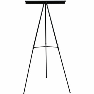 Telescoping Tripod Display Easel, Adjusts 35" to 64" High, Metal, Black