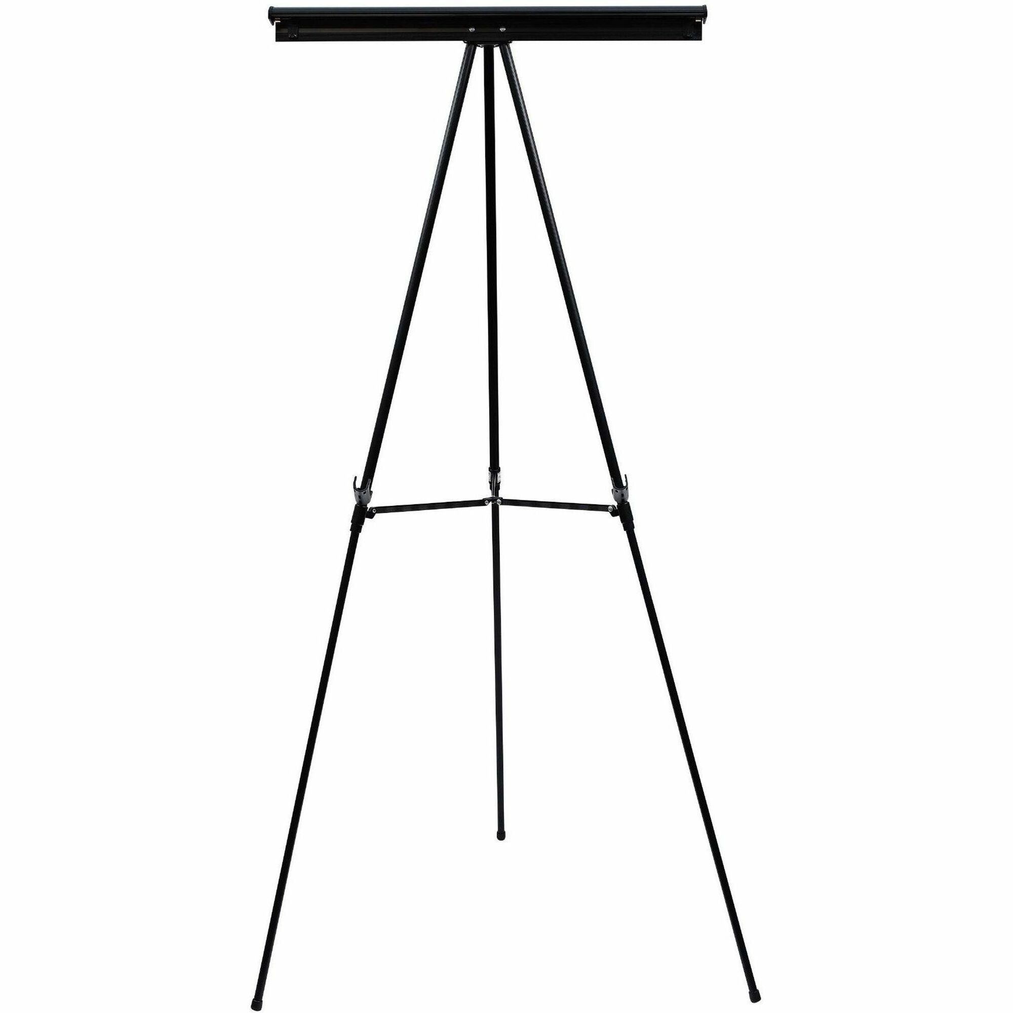 Telescoping Tripod Display Easel, Adjusts 35" to 64" High, Metal, Black