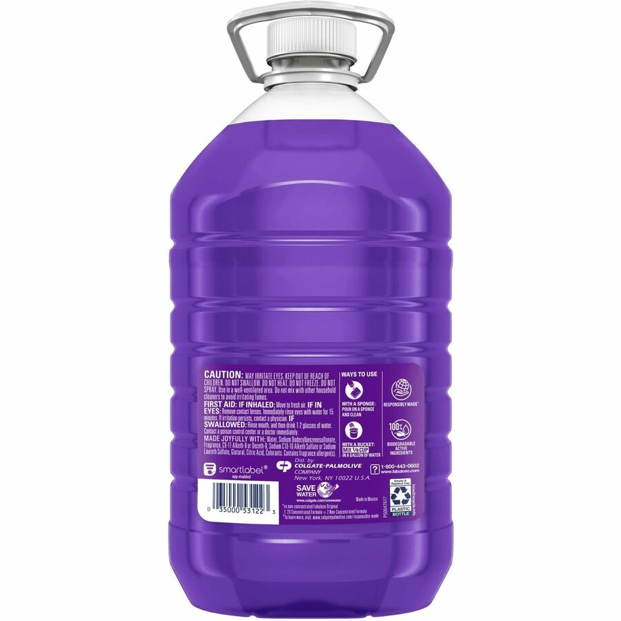 Fabuloso Multi-Purpose Cleaner - For Multipurpose - 169 fl oz (5.3 quart) - Lavender ScentBottle - 1 Each - Residue-free, pH Neutral, Child Safety Cap - Purple
