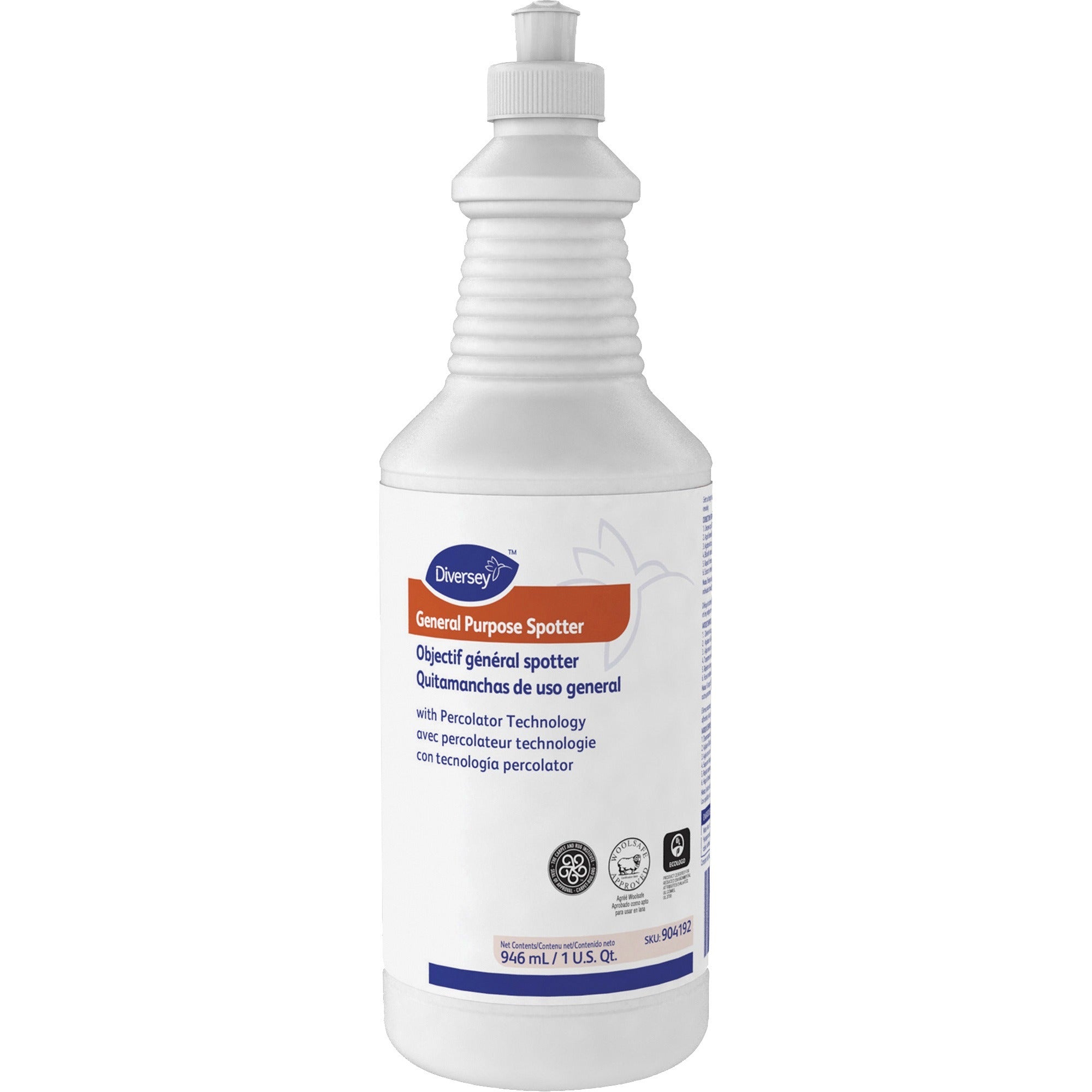 General Purpose Spotter, Floral Scent, Liquid, 1 qt Squeeze Bottle, 6/Carton