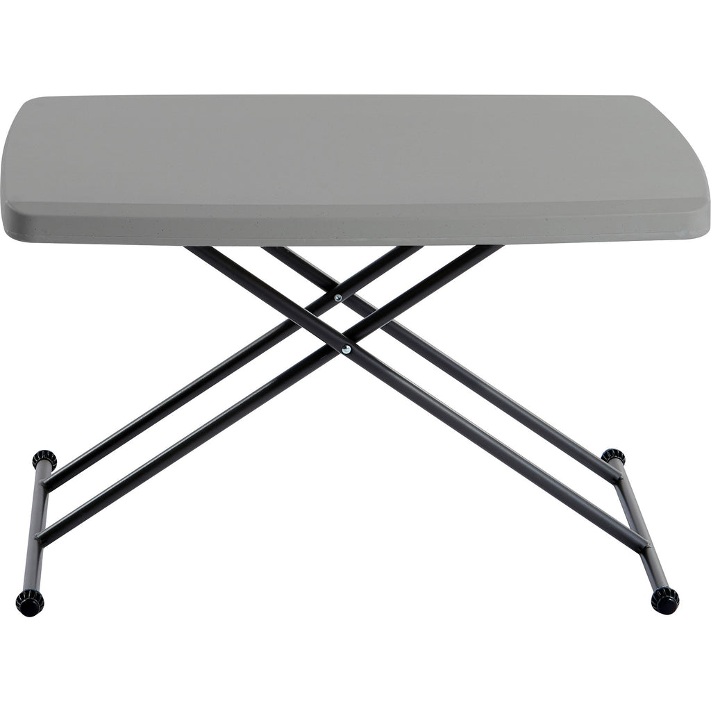 IndestrucTable Classic Personal Folding Table, 30" x 20" x 25" to 28", Charcoal