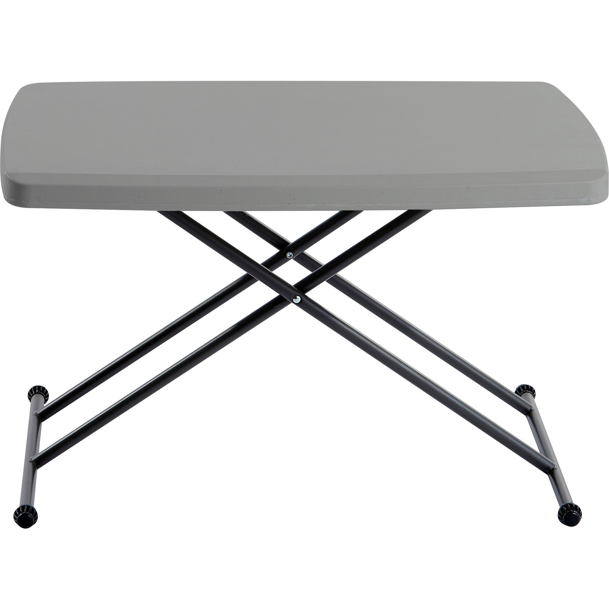 IndestrucTable Classic Personal Folding Table, 30" x 20" x 25" to 28", Charcoal