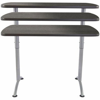 ARC Adjustable-Height Table, Rectangular, 30" x 48" x 36" to 48", Gray Walnut/Silver