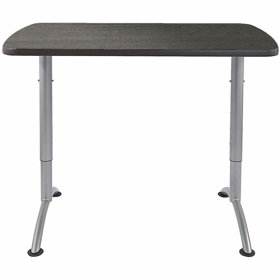 ARC Adjustable-Height Table, Rectangular, 30" x 48" x 36" to 48", Gray Walnut/Silver