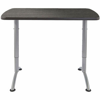 ARC Adjustable-Height Table, Rectangular, 30" x 48" x 36" to 48", Gray Walnut/Silver