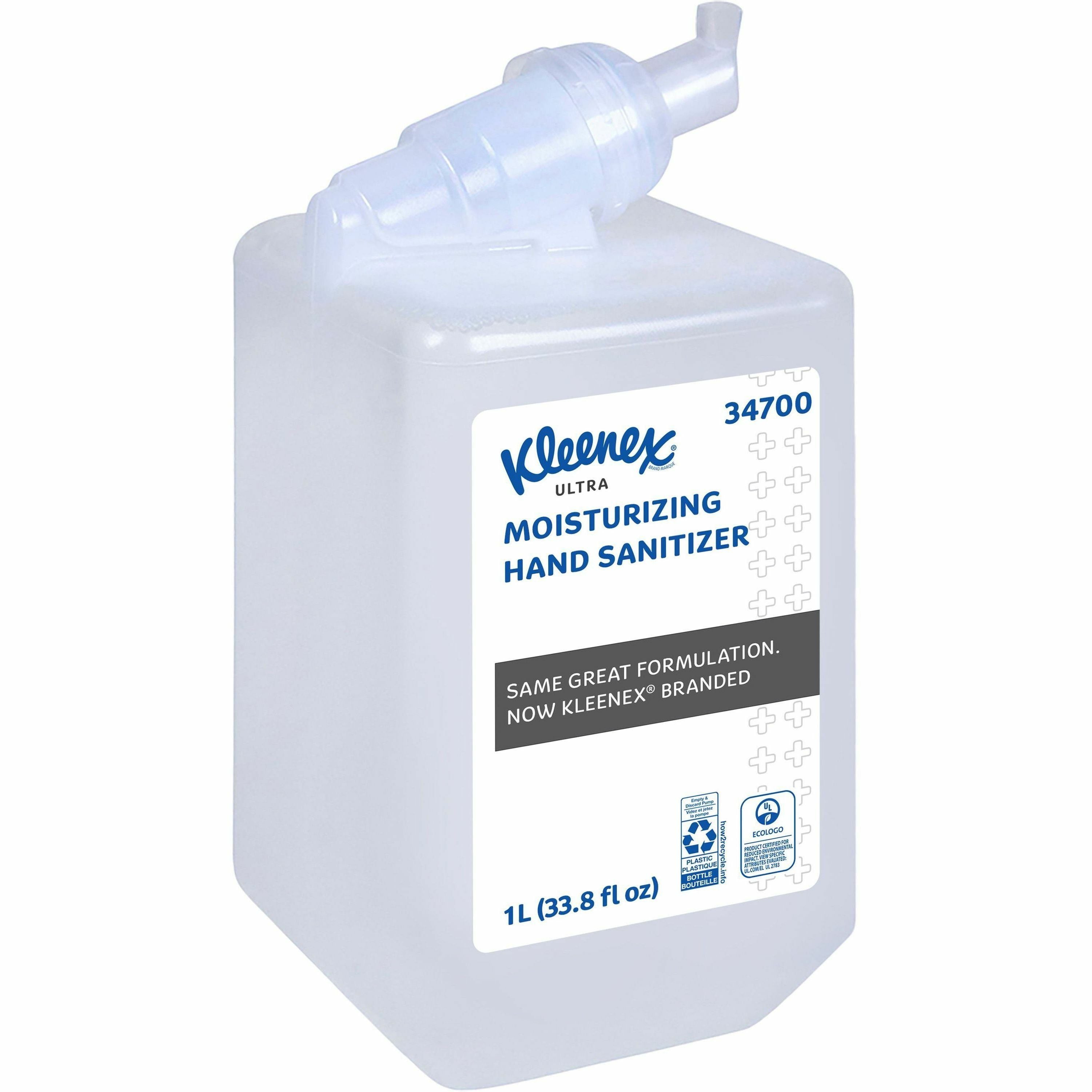 kleenex-ultra-hand-sanitizer-foam-338-fl-oz-1000-ml-bacteria-remover-hand-skin-moisturizing-clear-dye-free-quick-drying-non-sticky-fragrance-free-6-carton_kcc34700 - 2