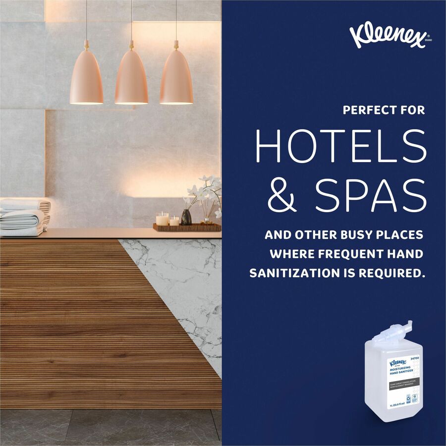 kleenex-ultra-hand-sanitizer-foam-338-fl-oz-1000-ml-bacteria-remover-hand-skin-moisturizing-clear-dye-free-quick-drying-non-sticky-fragrance-free-6-carton_kcc34700 - 5