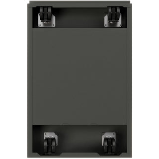 Lorell Premium Box/File Mobile File Cabinet with Arm Pull - 15" x 19.9" x 21.8" - 2 x Drawer(s) for Box, File - Letter - Vertical - Pencil Tray, Ball-bearing Suspension, Drawer Extension, Durable - Charcoal - Steel - Recycled - 