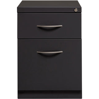 Lorell Premium Box/File Mobile File Cabinet with Arm Pull - 15" x 19.9" x 21.8" - 2 x Drawer(s) for Box, File - Letter - Vertical - Pencil Tray, Ball-bearing Suspension, Drawer Extension, Durable - Charcoal - Steel - Recycled - 