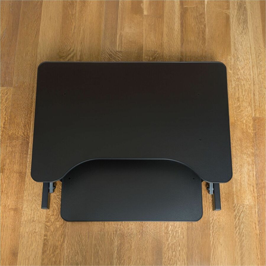 Lorell Adjustable Desk/Monitor Riser - 30 lb Load Capacity - 16" Height x 32" Width x 21.5" Depth - Desktop - Black