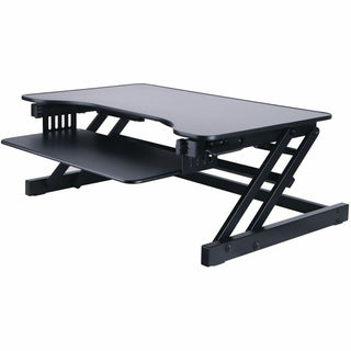 Lorell Adjustable Desk/Monitor Riser - 30 lb Load Capacity - 16" Height x 32" Width x 21.5" Depth - Desktop - Black