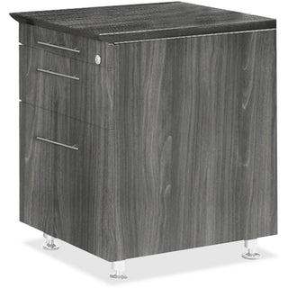 Mayline Medina Series Pencil/Box/File Return Pedestal - 18" x 15"26" , 1" Top - 3 x Storage, Box, File Drawer(s) - Beveled Edge - Material: Steel - Finish: Gray, Laminate, Silver - Stain Resistant, Water Resistant, Abrasion Resistant, Durable, Leveli