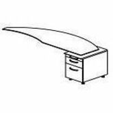 Mayline Medina Series Pencil/Box/File Return Pedestal - 18" x 15"26" , 1" Top - 3 x Storage, Box, File Drawer(s) - Beveled Edge - Material: Steel - Finish: Gray, Laminate, Silver - Stain Resistant, Water Resistant, Abrasion Resistant, Durable, Leveli