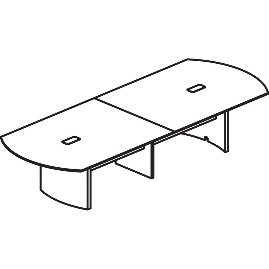Mayline Gray Laminate Conference Table Panel Base - 2.3" x 27.6"28.5" - Finish: Gray Steel Laminate - Stain Resistant - For Conference Room - 