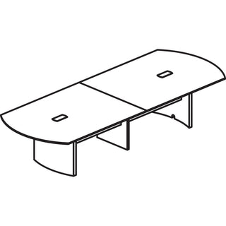 Mayline Gray Laminate Conference Table Panel Base - 2.3" x 27.6"28.5" - Finish: Gray Steel Laminate - Stain Resistant - For Conference Room - 