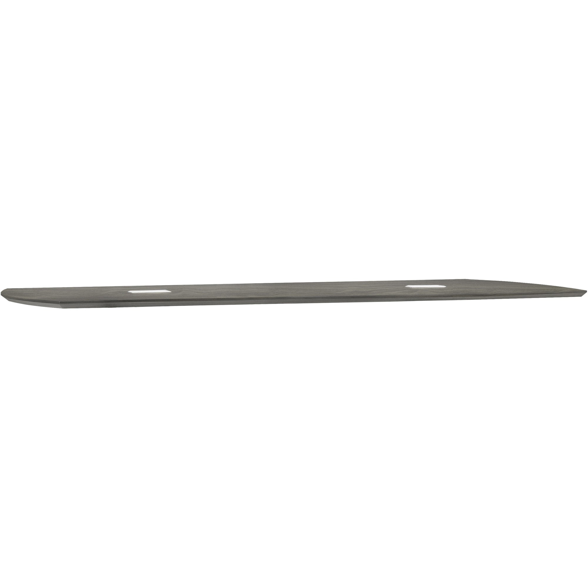 Mayline Gray Laminate Medina Conference Tabletop - 96" x 42"1" - Beveled Edge - Finish: Gray Steel Laminate, Silver - Stain Resistant, Water Resistant, Abrasion Resistant, Grommet, Durable - For Conference Room