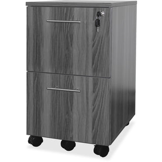 Mayline Gray Laminate File/File Mobile Pedestal File - 18" x 15.5" x 26.8" - 2 x File Drawer(s) - Material: Steel - Finish: Gray, Laminate - Stain Resistant, Water Resistant, Abrasion Resistant, Drawer Extension, Ball-bearing Suspension, Built-in Han