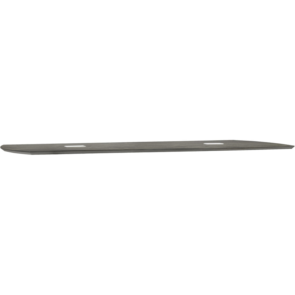 Medina Conference Table Top, Half-Section, Boat, 84w x 48d, Gray Steel