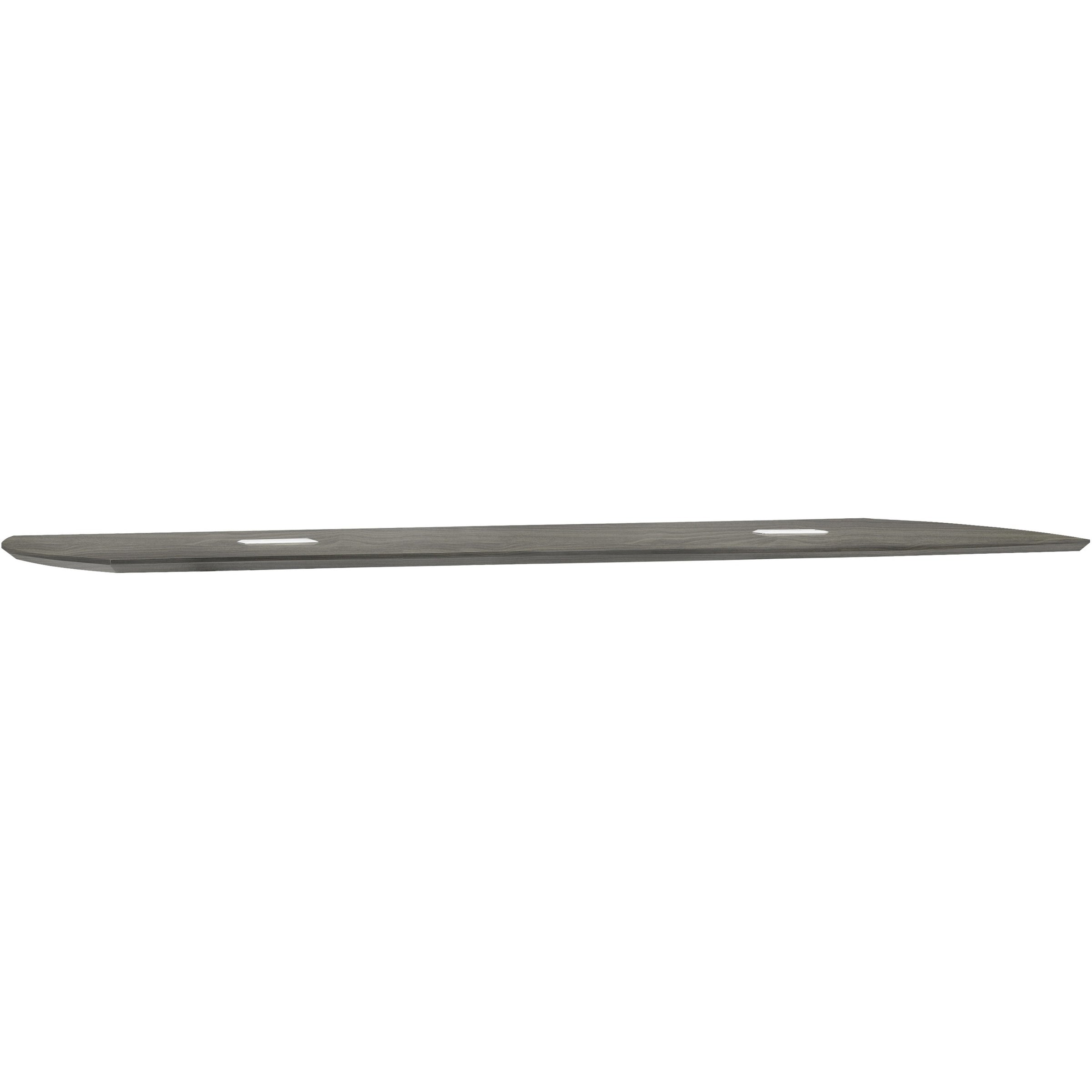 Medina Conference Table Top, Half-Section, Boat, 84w x 48d, Gray Steel