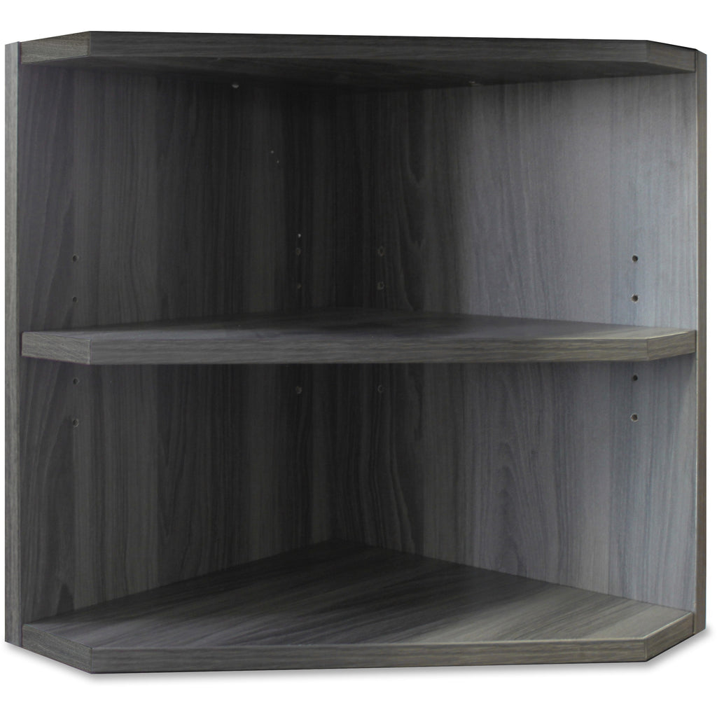 Mayline Medina Corner Support for Hutches - 15" x 15"20" - 2 Shelve(s) - Finish: Gray Steel Laminate - Abrasion Resistant, Stain Resistant, Water Resistant, Durable - For Office