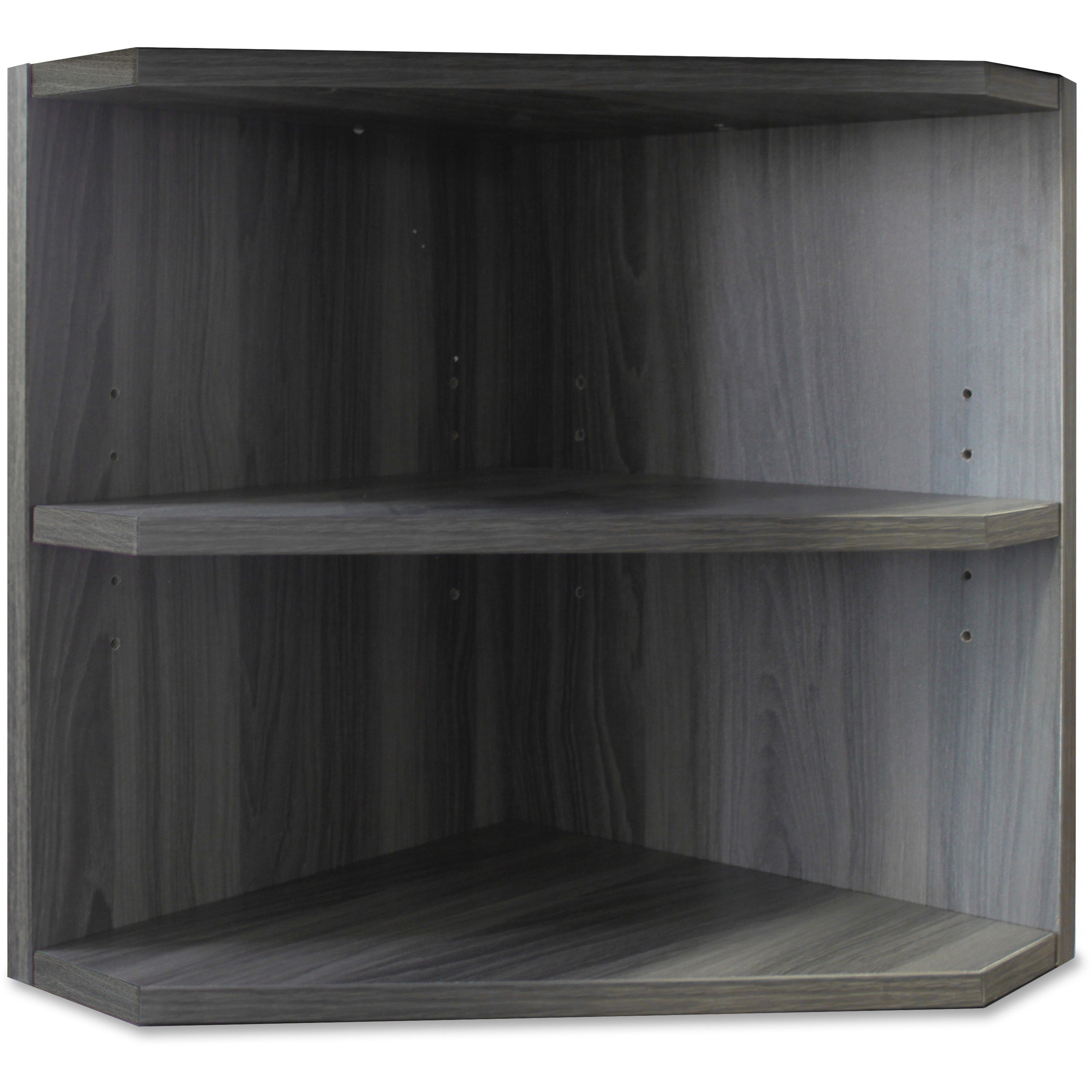 Mayline Medina Corner Support for Hutches - 15" x 15"20" - 2 Shelve(s) - Finish: Gray Steel Laminate - Abrasion Resistant, Stain Resistant, Water Resistant, Durable - For Office