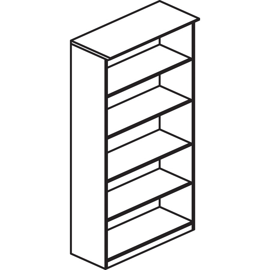 mayline-medina-series-gray-laminate-5-shelf-bookcase-36-x-1368-bookshelf-1-shelf-5-shelves-4-adjustable-shelfves-finish-gray-steel-laminate-stain-resistant-water-resistant-abrasion-resistant-durable-leveler-for-book_mlnmvb5lgs - 2