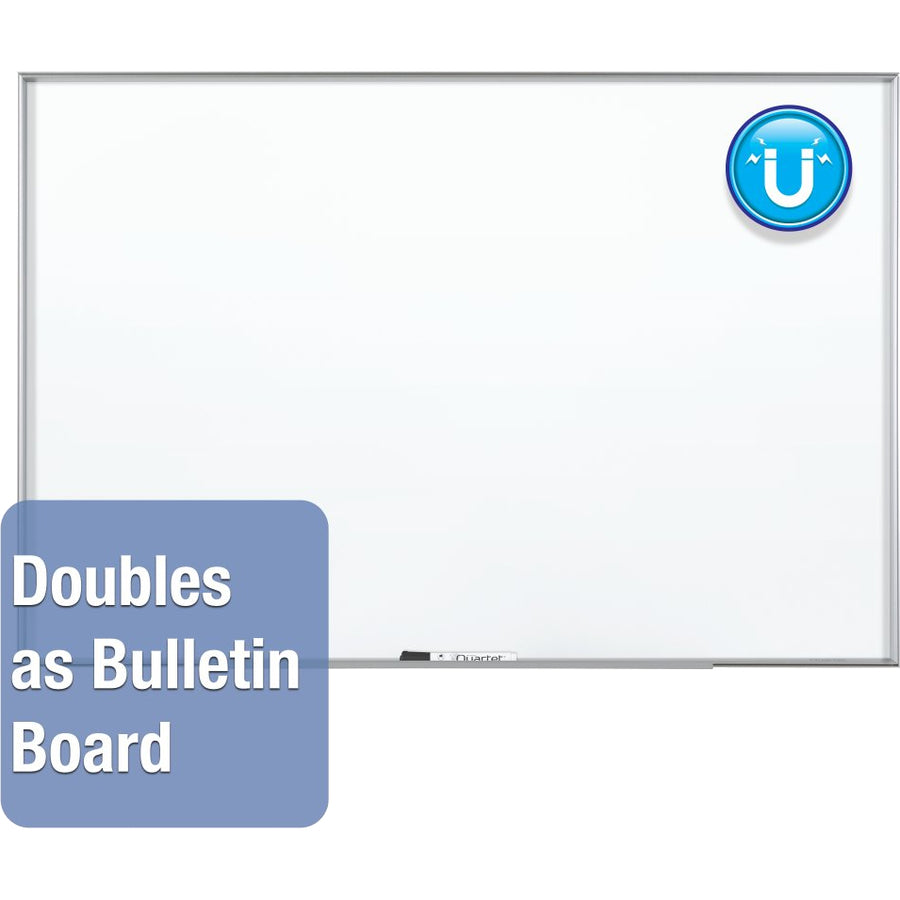 Quartet Fusion Nano-Clean Magnetic Dry-Erase Board - 36" (3 ft) Width x 24" (2 ft) Height - White Surface - Silver Aluminum Frame - Horizontal/Vertical - Magnetic - 1 Each