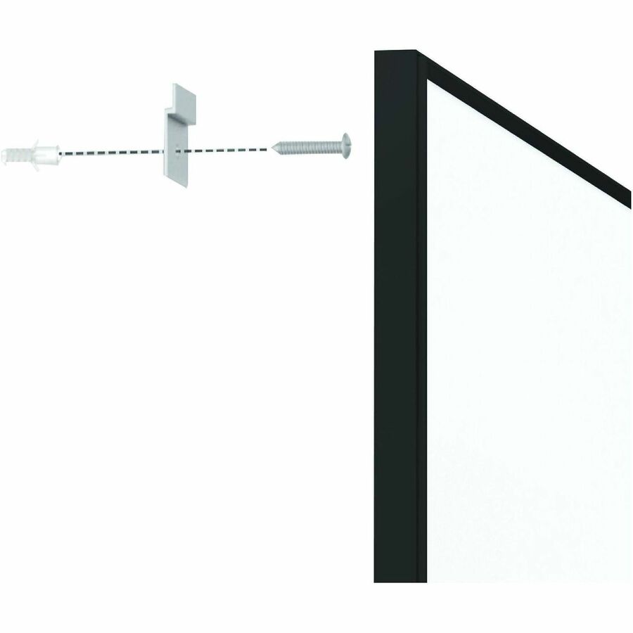Fusion Nano-Clean Magnetic Whiteboard, 48 x 36, White Surface, Black Aluminum Frame