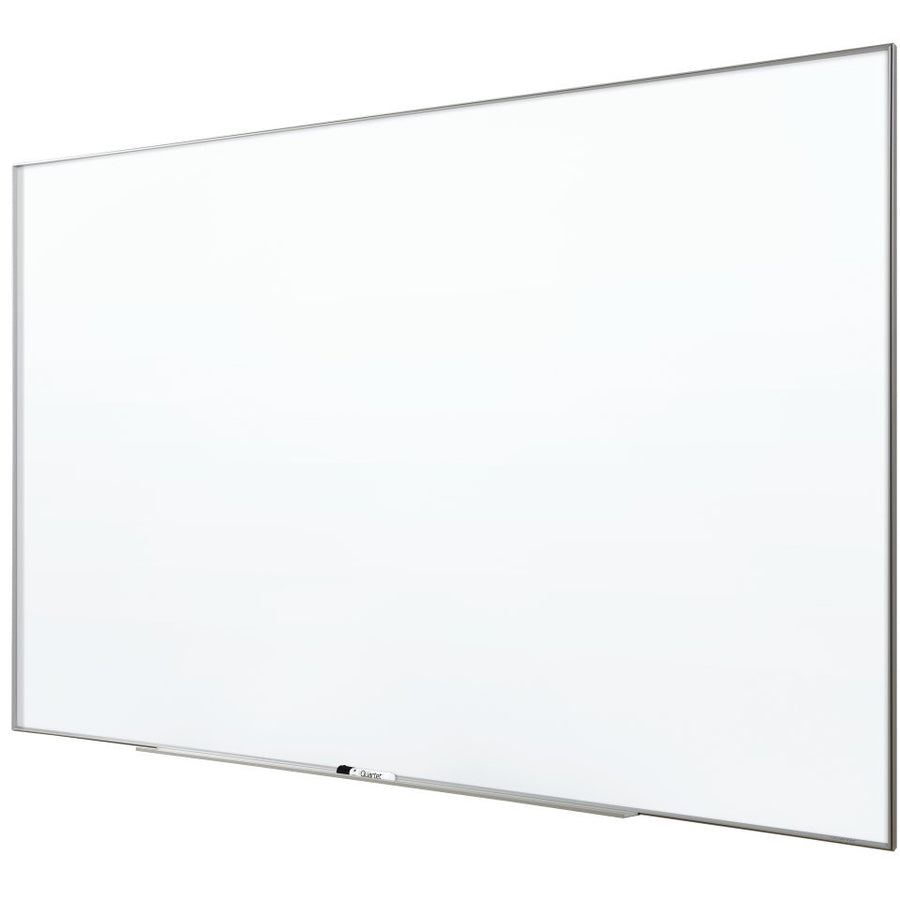 Fusion Nano-Clean Magnetic Whiteboard, 96 x 48, White Surface, Silver Aluminum Frame