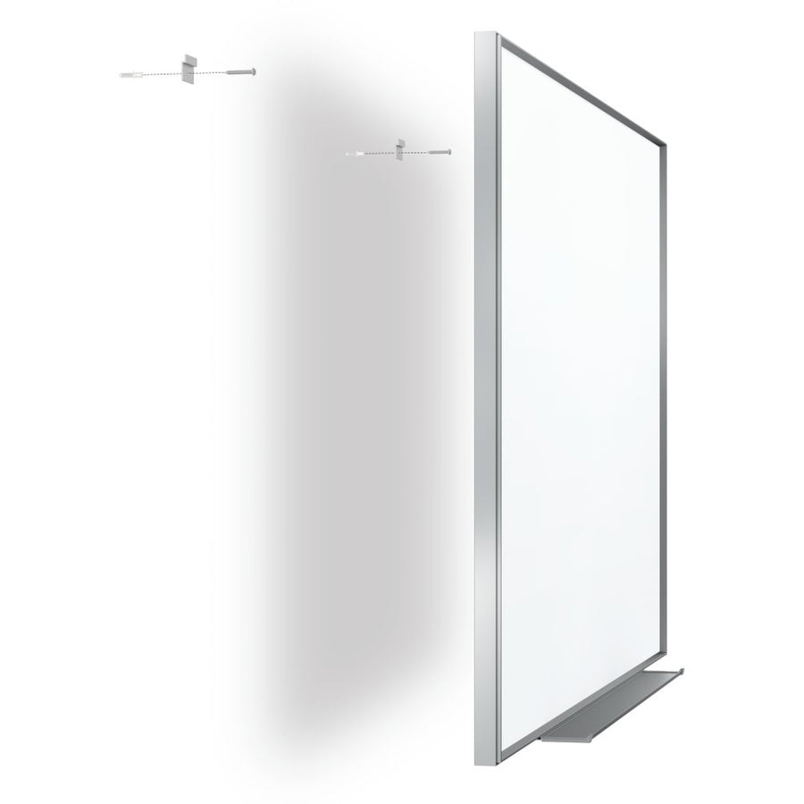 Fusion Nano-Clean Magnetic Whiteboard, 96 x 48, White Surface, Silver Aluminum Frame