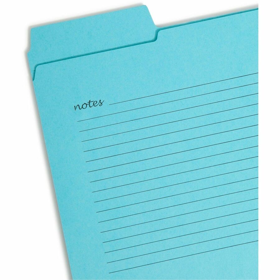 Smead SuperTab 1/3 Tab Cut Letter Recycled Top Tab File Folder - 8 1/2" x 11" - 1 x 2K Fastener(s) - Top Tab Location - Pink, Yellow, Goldenrod, Aqua - 10% Recycled - 24 / Pack