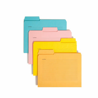 Smead SuperTab 1/3 Tab Cut Letter Recycled Top Tab File Folder - 8 1/2" x 11" - 1 x 2K Fastener(s) - Top Tab Location - Pink, Yellow, Goldenrod, Aqua - 10% Recycled - 24 / Pack