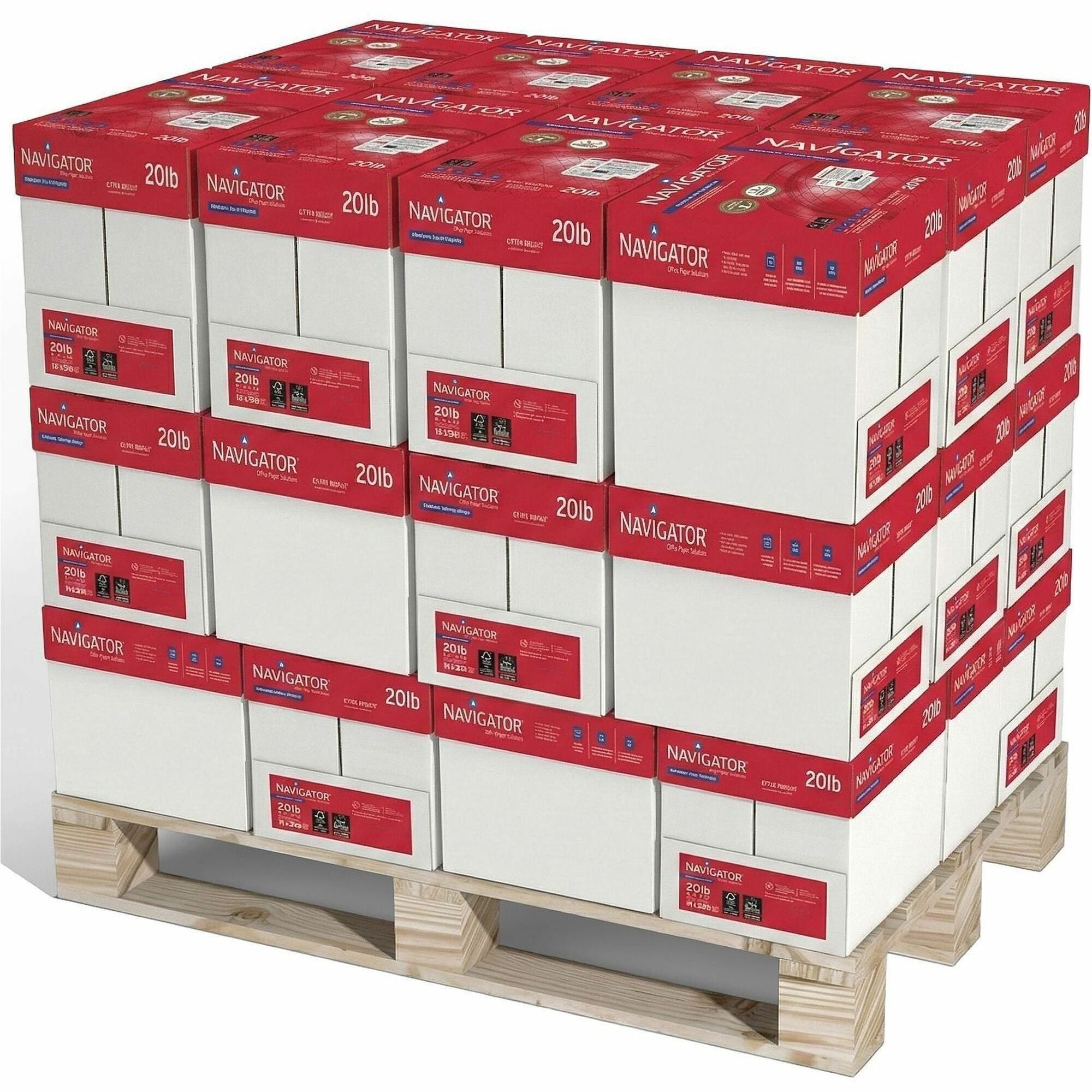 Navigator Premium Multipurpose Trusted Performance Paper - Extra Opacity - White - 97 Brightness - Letter - 8 1/2" x 11" - 20 lb Basis Weight - 200000 / Pallet - White