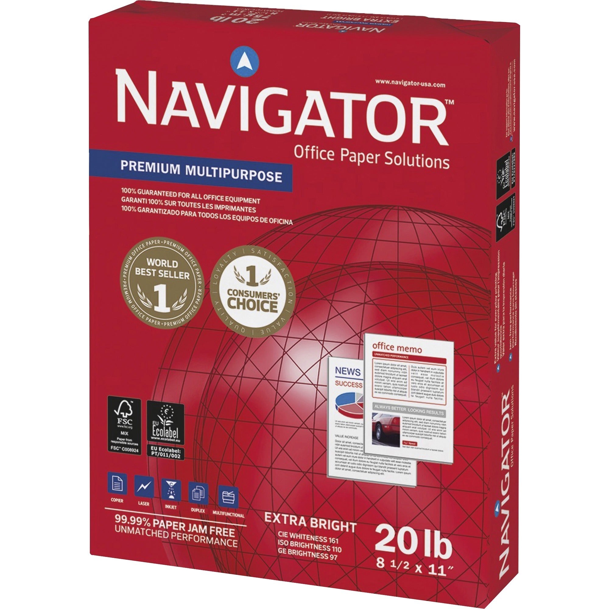 navigator-premium-multipurpose-trusted-performance-paper-extra-opacity-white-97-brightness-letter-8-1-2-x-11-20-lb-basis-weight-200000-pallet-white_snanmp1120pl - 1