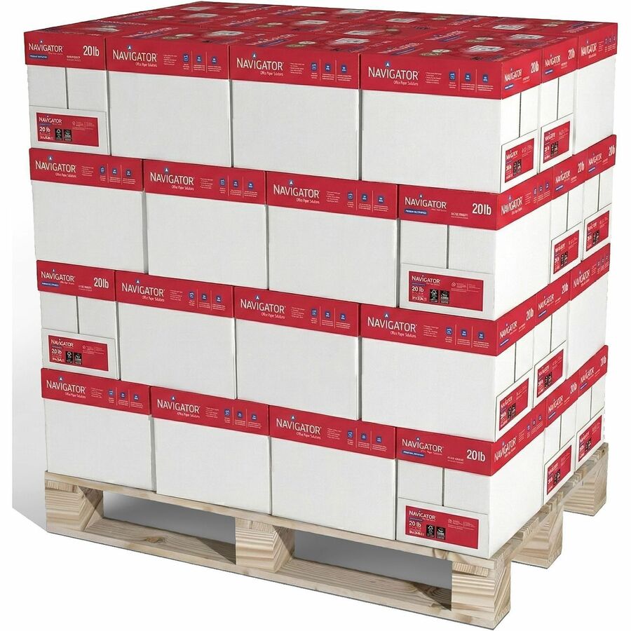 Navigator Premium Multipurpose Trusted Performance Paper - Extra Opacity - White - 97 Brightness - Letter - 8 1/2" x 11" - 20 lb Basis Weight - 200000 / Pallet - White