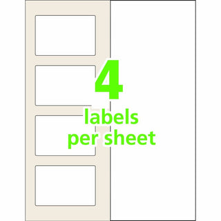 Avery Easy Align ID Label - 2 5/16" Width x 3 5/16" Length - Permanent Adhesive - Rectangle - Laser, Inkjet - White - Film, Laminate - 4 / Sheet - 25 Total Sheets - 100 Total Label(s) - 5