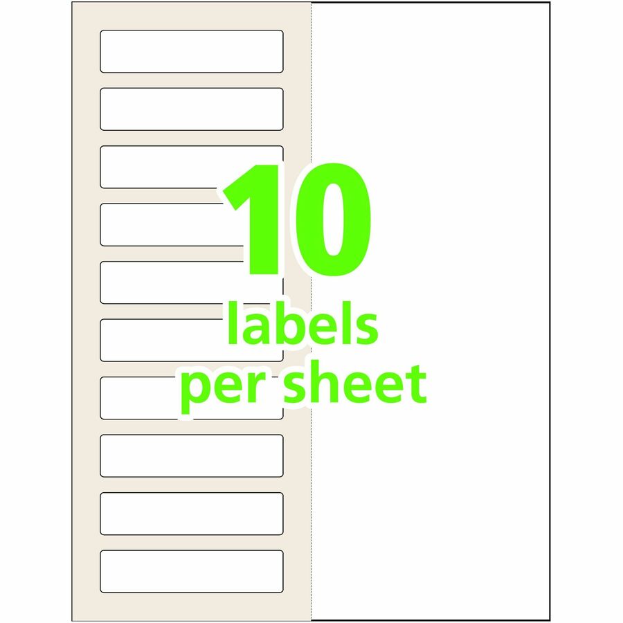 Self-Laminating ID Labels, Inkjet/Laser Printers, 1.332 x 3.5, White, 10/Sheet, 25 Sheets/Pack