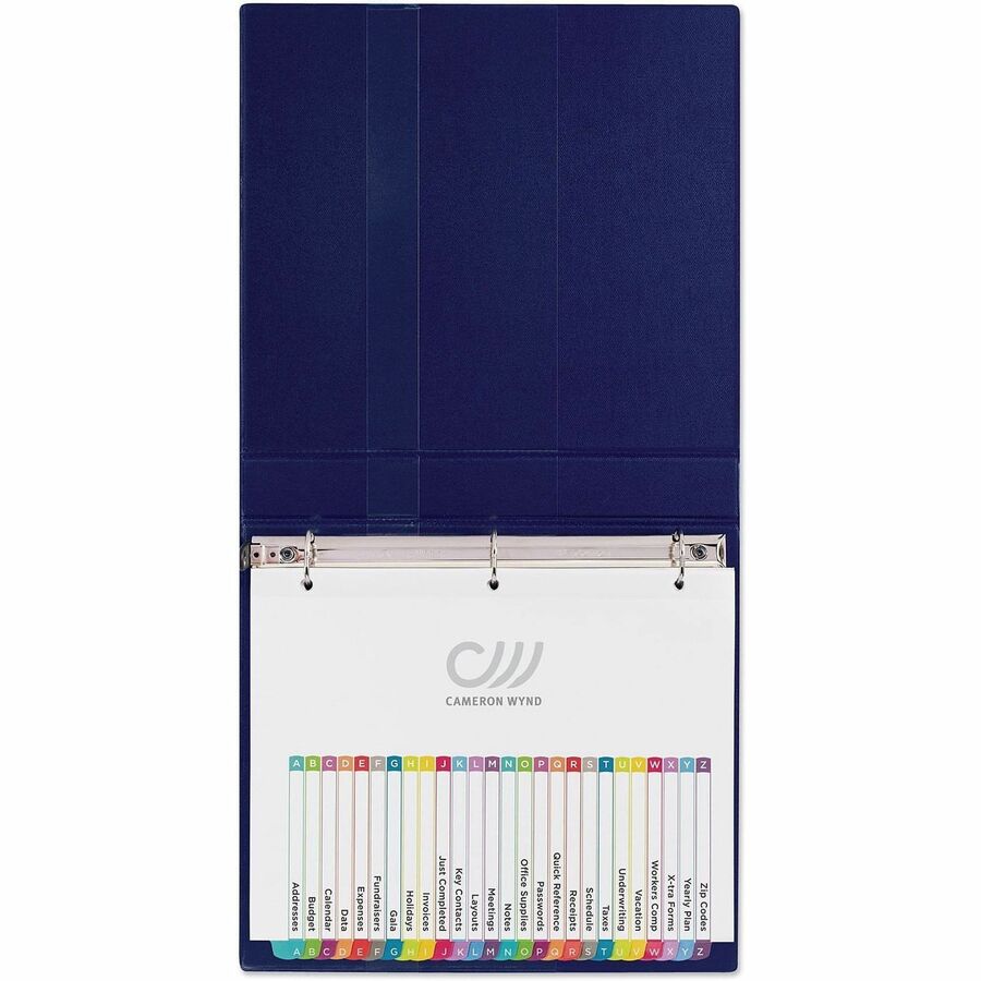Customizable TOC Ready Index Multicolor Tab Dividers, 26-Tab, A to Z, 11 x 8.5, White, Contemporary Color Tabs, 1 Set