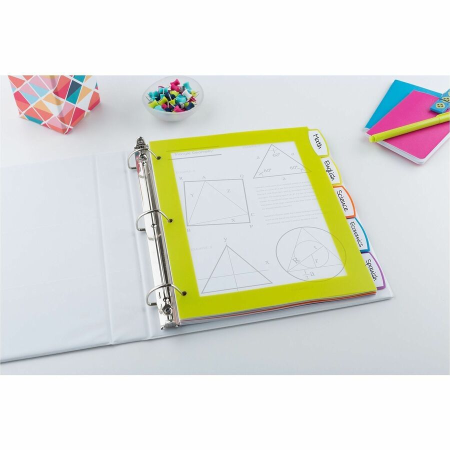 Big Tab Ultralast Plastic Dividers, 5-Tab, 11 x 8.5, Assorted, 1 Set
