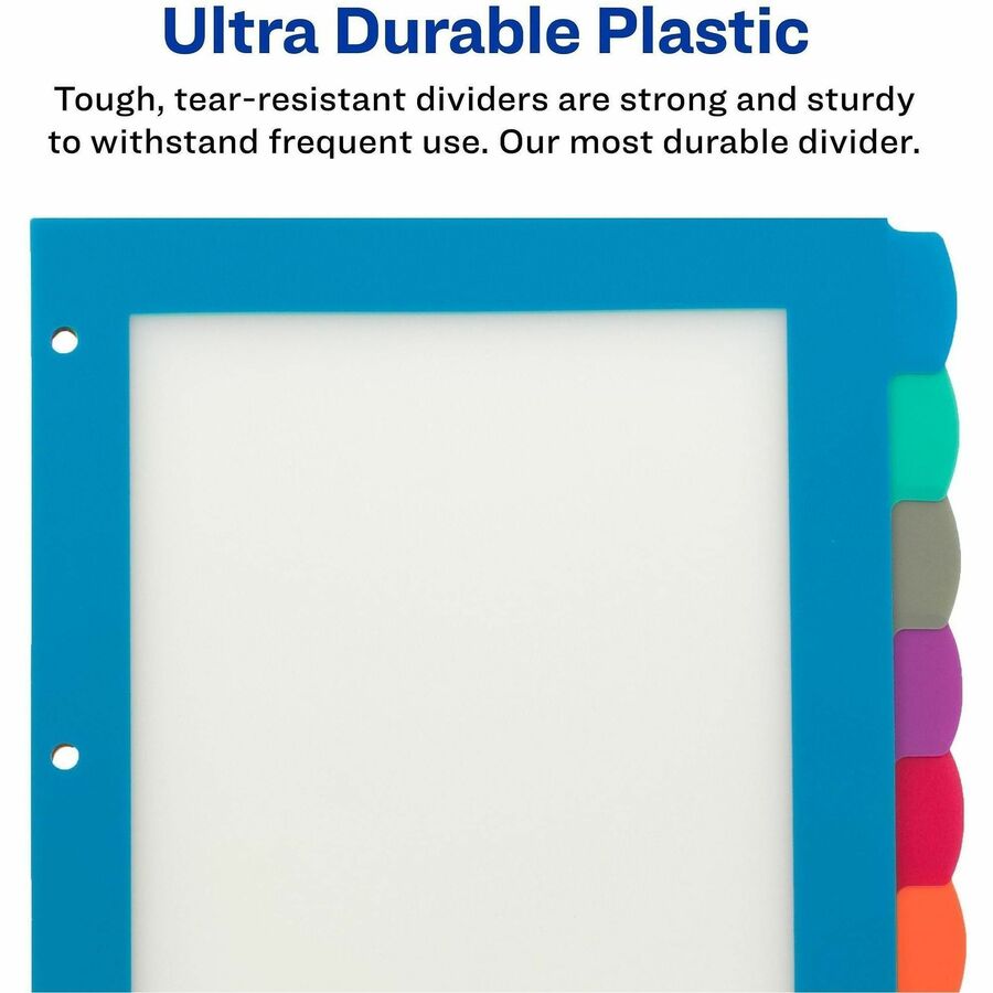 Big Tab Ultralast Plastic Dividers, 8-Tab, 11 x 8.5, Assorted, 1 Set