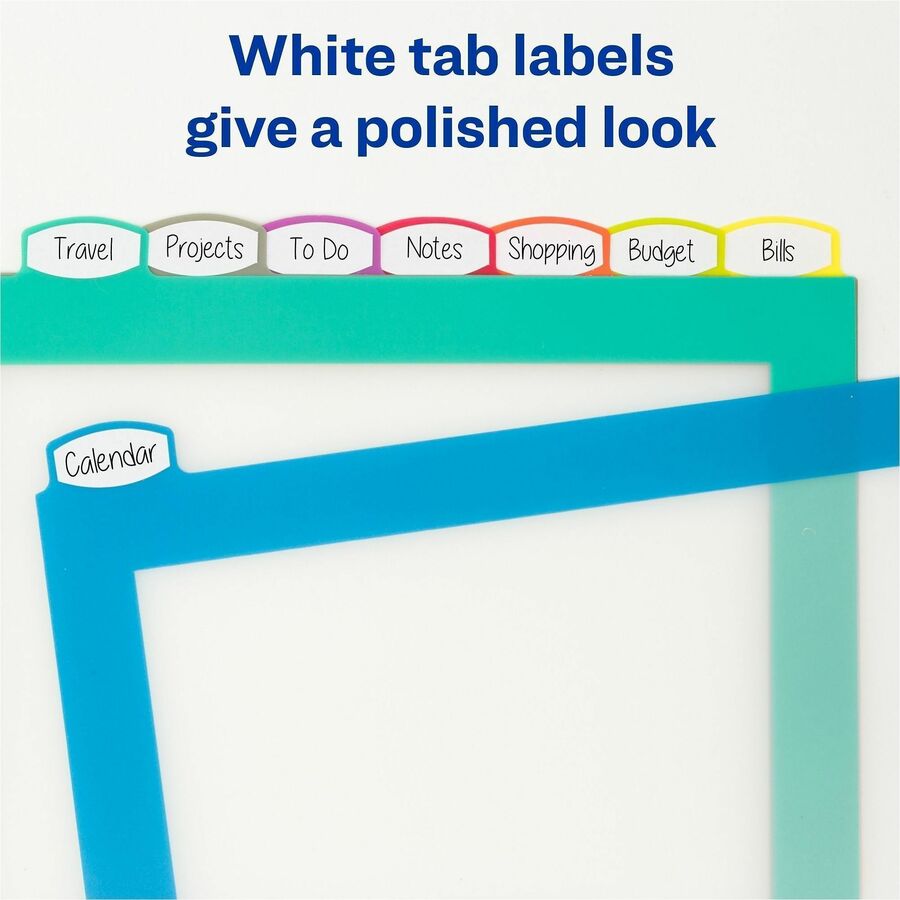 Big Tab Ultralast Plastic Dividers, 8-Tab, 11 x 8.5, Assorted, 1 Set