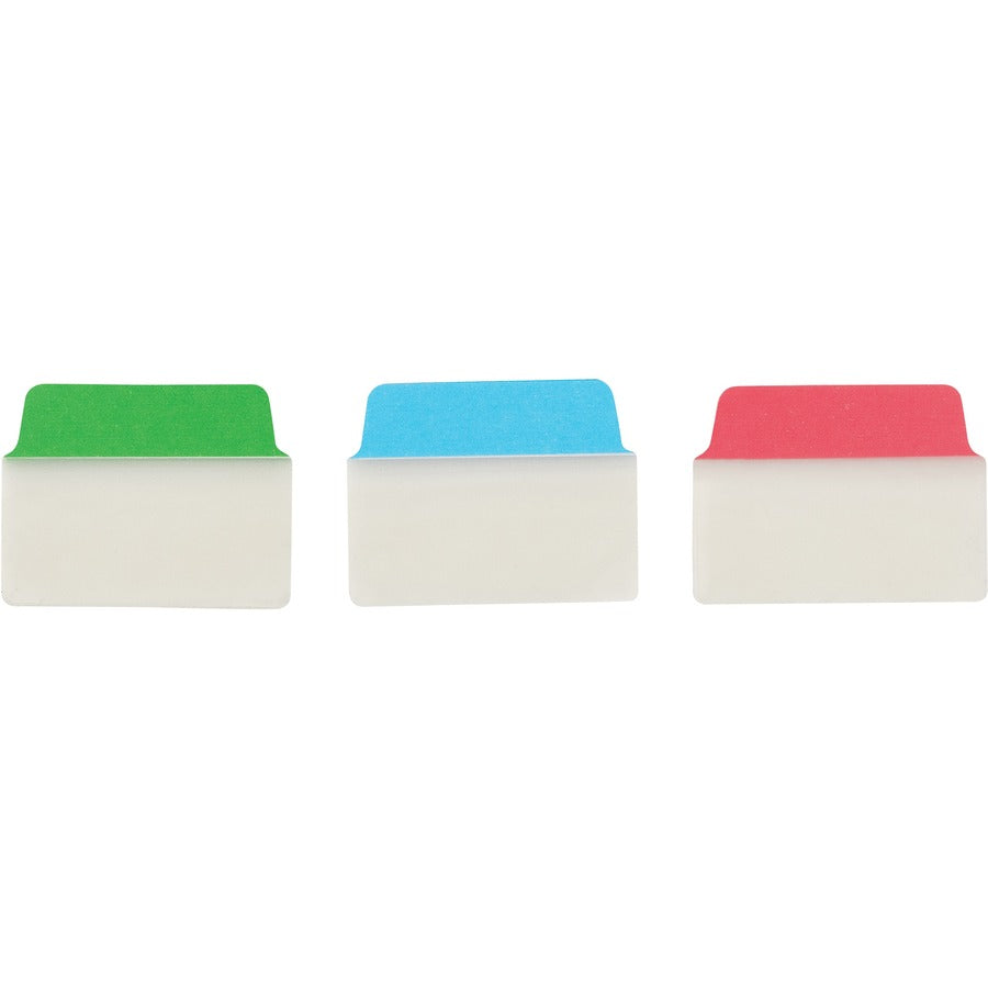 Ultra Tabs Repositionable Tabs, Standard: 2" x 1.5", 1/5-Cut, Assorted Colors (Blue, Green and Red), 24/Pack