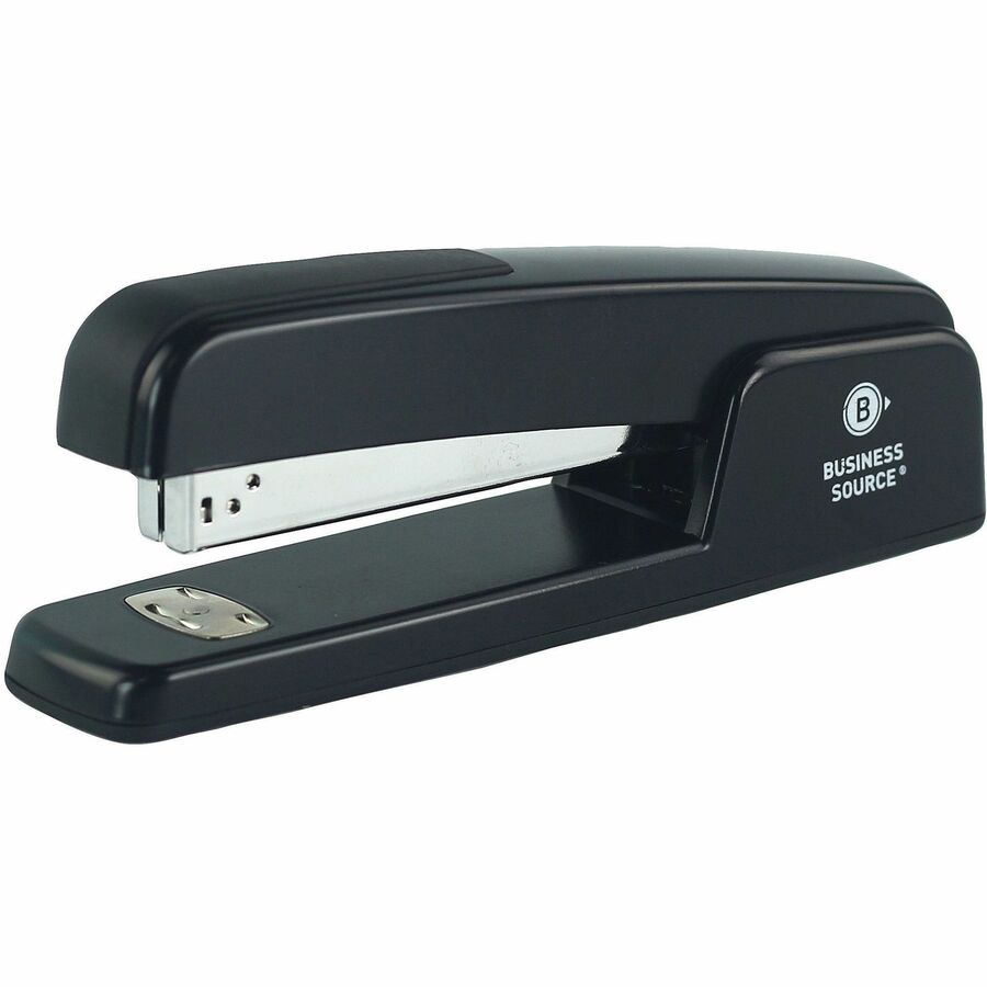 Business Source Die-cast Stapler - 20 Sheets Capacity - 210 Staple Capacity - Full Strip - 1 Each - Black