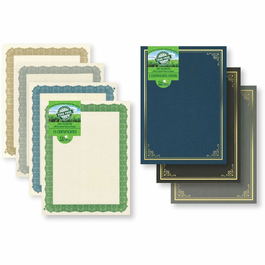 Geographics Gold Foil Certificate - Laser, Inkjet Compatible - Gold with Gold Border - 15 / Pack - 