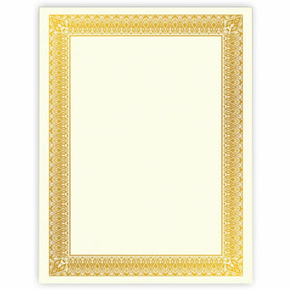 Geographics Gold Foil Certificate - Laser, Inkjet Compatible - Gold with Gold Border - 15 / Pack - 