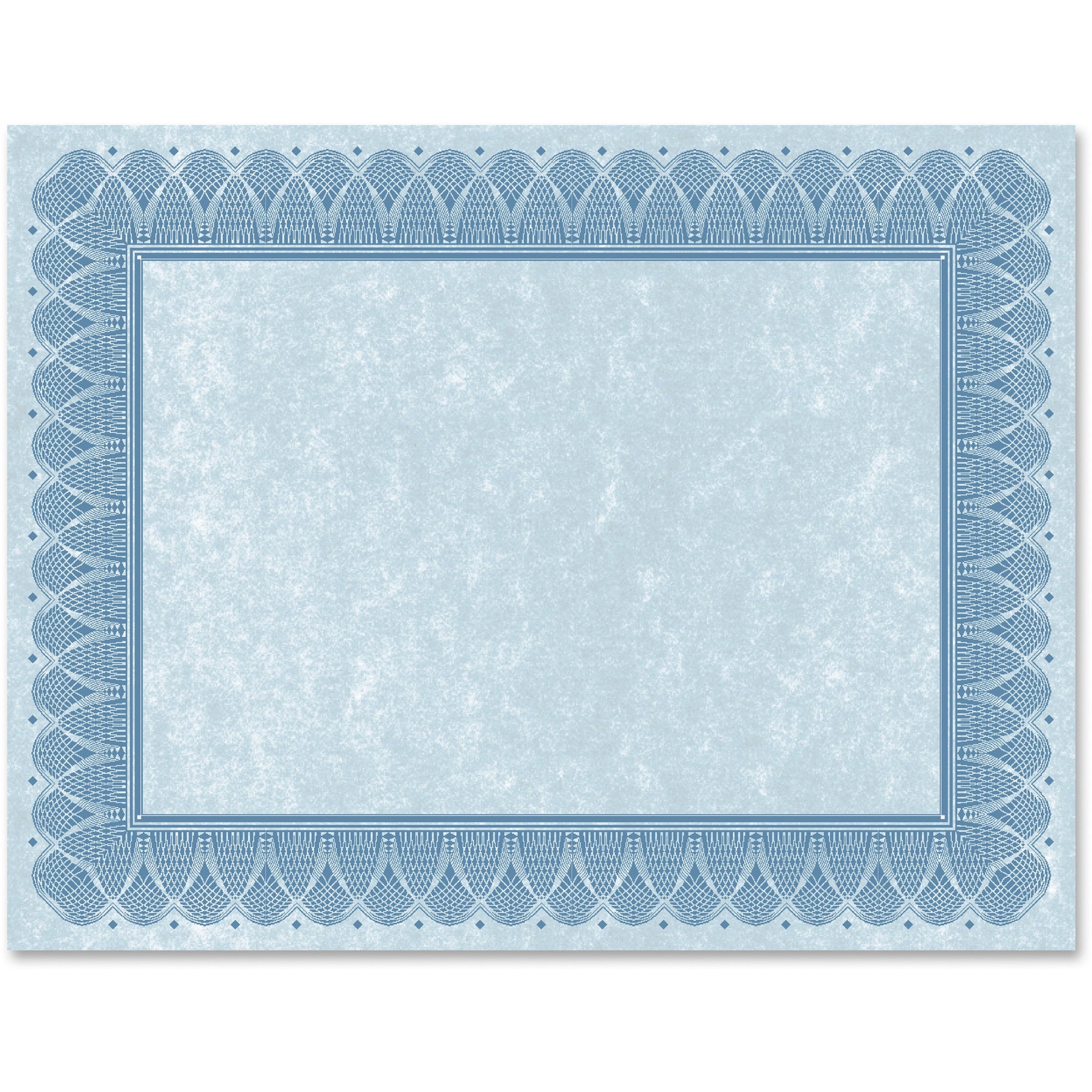 Geographics Traditional Award Certificates - 24 lb Basis Weight - 8.5" x 11" - Laser, Inkjet Compatible - Blue - 100 / Pack - 