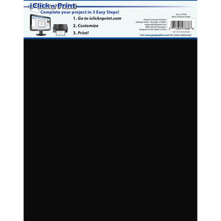 Geographics Recycled Certificate Holder - Black - 30% Recycled - 5 / Pack